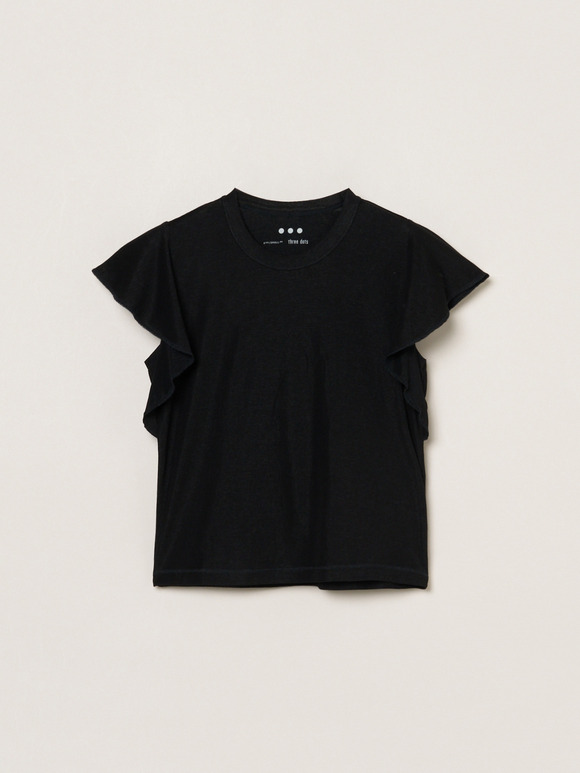 80 stretch cotton ruffle tank