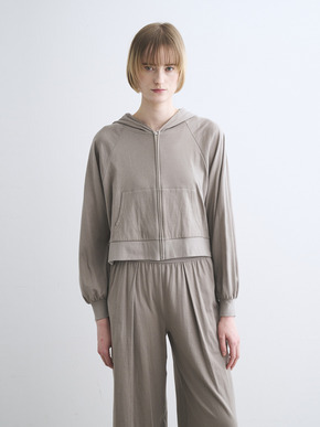 Smile double cotton zip up hoody 詳細画像