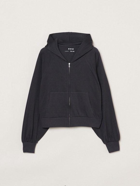 Smile double cotton zip up hoody