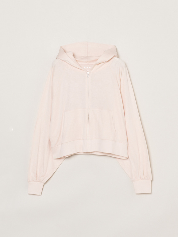 Smile double cotton zip up hoody