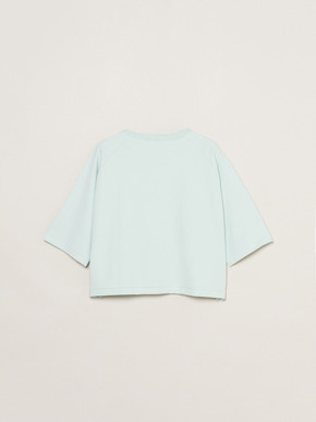 Double-knit supima cropped tee 詳細画像