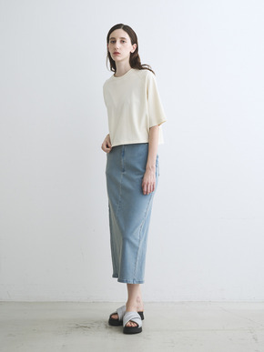 Double-knit supima cropped tee 詳細画像