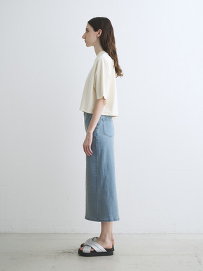 Double-knit supima cropped tee 詳細画像