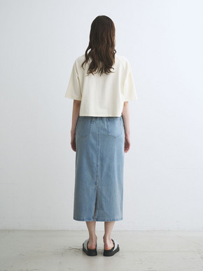 Double-knit supima cropped tee 詳細画像