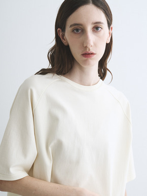 Double-knit supima cropped tee 詳細画像