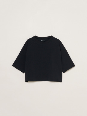 Double-knit supima cropped tee 詳細画像
