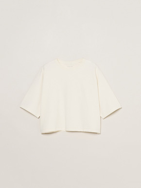 Double-knit supima cropped tee 詳細画像