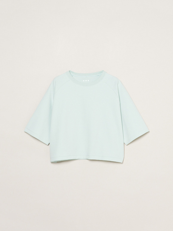 Double-knit supima cropped tee
