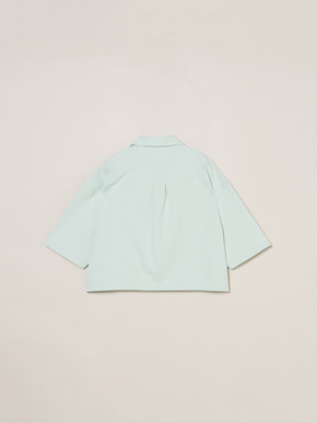 Double-knit supima cropped shirt 詳細画像