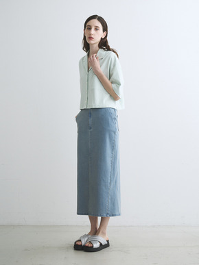 Double-knit supima cropped shirt 詳細画像