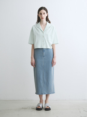 Double-knit supima cropped shirt 詳細画像