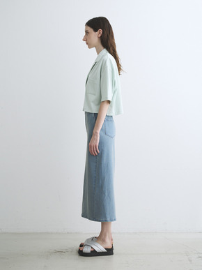 Double-knit supima cropped shirt 詳細画像