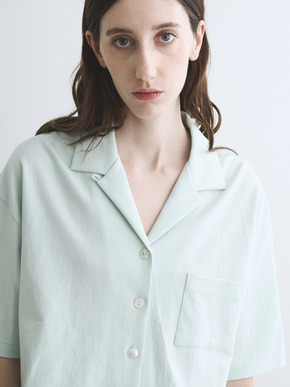 Double-knit supima cropped shirt 詳細画像