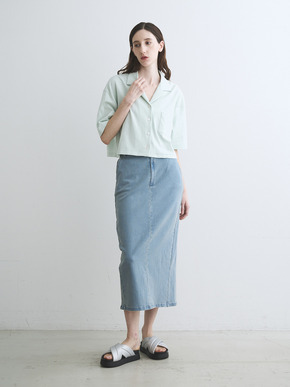 Double-knit supima cropped shirt 詳細画像