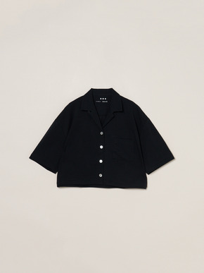 Double-knit supima cropped shirt 詳細画像