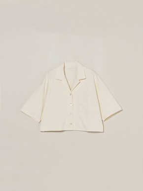 Double-knit supima cropped shirt 詳細画像