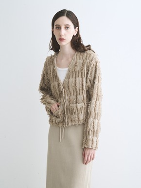 Bright cotton fringe jacket 詳細画像