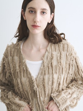 Bright cotton fringe jacket 詳細画像