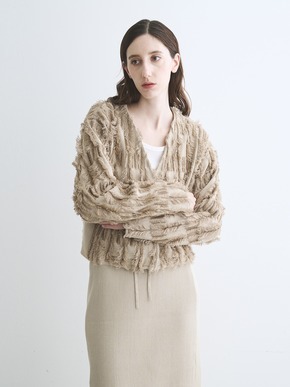 Bright cotton fringe jacket 詳細画像