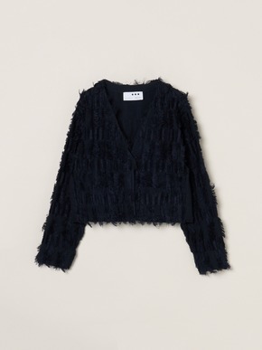 Bright cotton fringe jacket 詳細画像