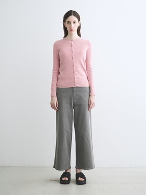 Cotton melange l/s crew cardigan 詳細画像