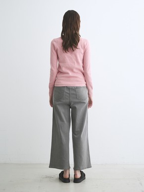 Cotton melange l/s crew cardigan 詳細画像