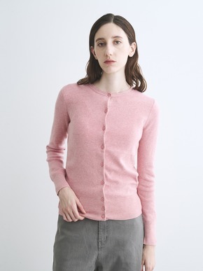 Cotton melange l/s crew cardigan 詳細画像