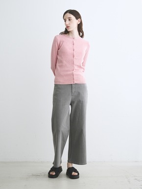 Cotton melange l/s crew cardigan 詳細画像