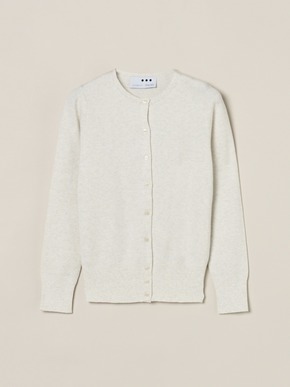 Cotton melange l/s crew cardigan 詳細画像