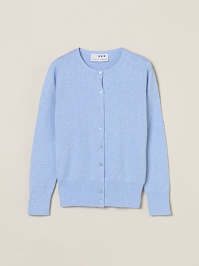 Cotton melange l/s crew cardigan 詳細画像