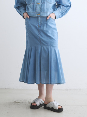 Sheer denim skirt 詳細画像