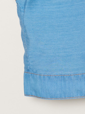 Sheer denim shirt jacket 詳細画像