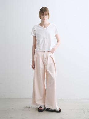 Organic slub v neck 詳細画像