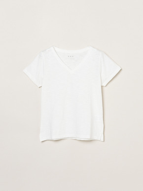 Organic slub v neck 詳細画像