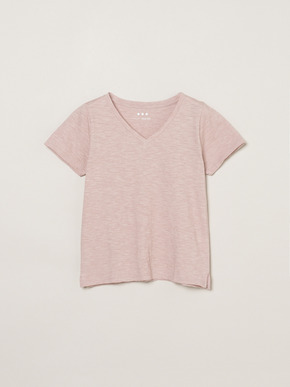 Organic slub v neck 詳細画像