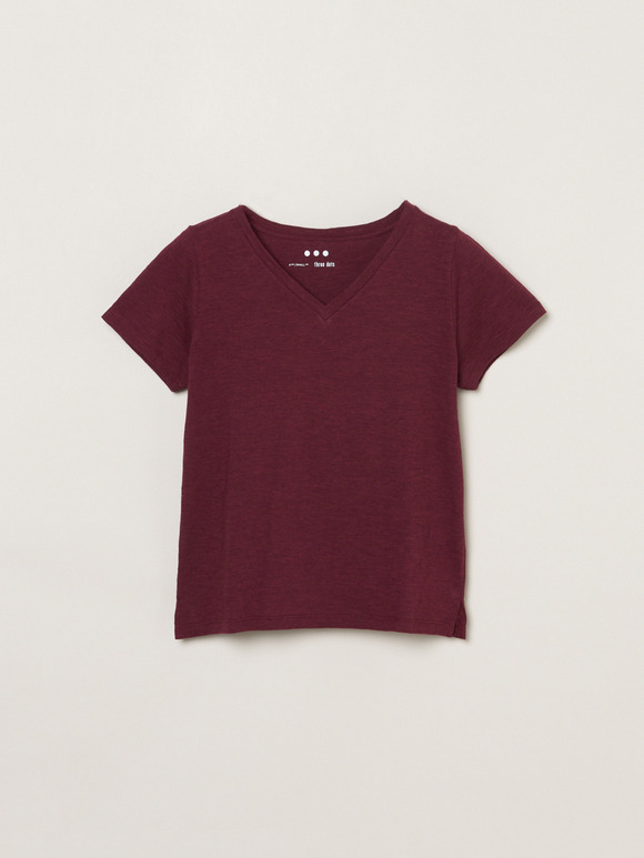 Organic slub v neck