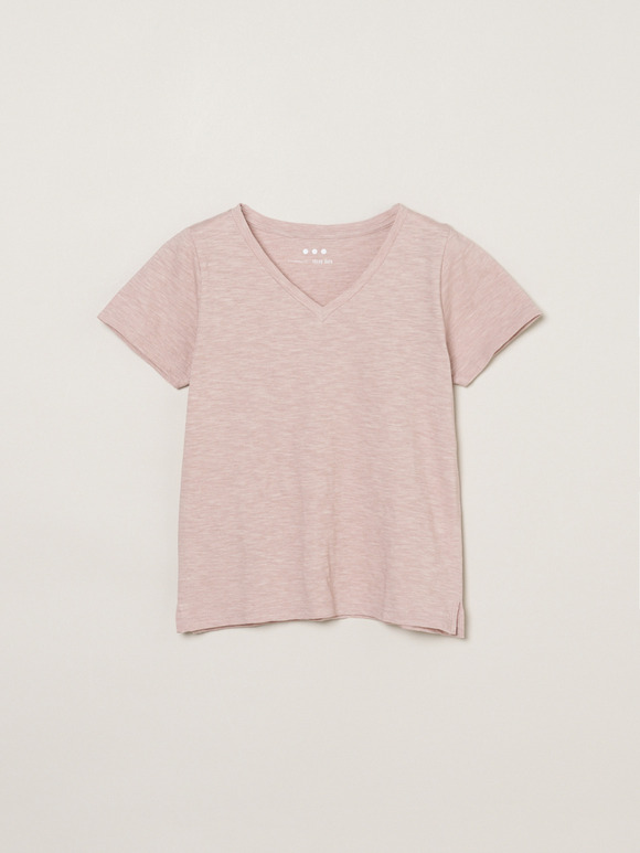 Organic slub v neck