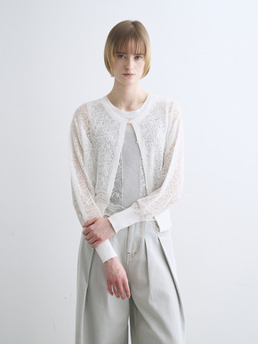 Panama lace 2way cardigan 詳細画像
