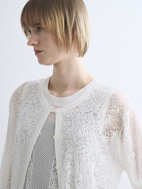 Panama lace 2way cardigan 詳細画像