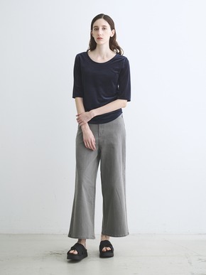 Sheer velour double open neck T 詳細画像