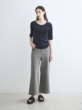 Sheer velour double open neck T 詳細画像