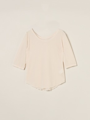 Sheer velour double open neck T 詳細画像