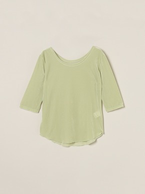 Sheer velour double open neck T 詳細画像
