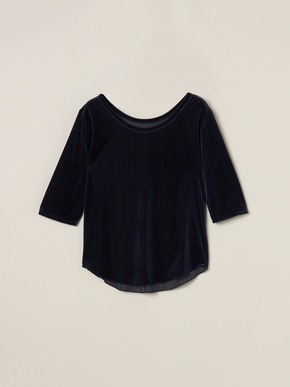 Sheer velour double open neck T 詳細画像