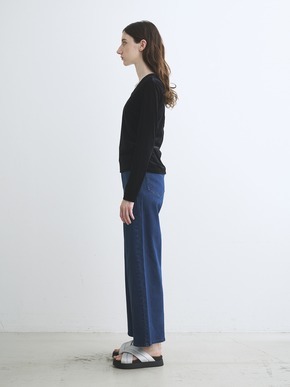 Sheer velour long slv tee 詳細画像