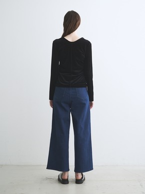 Sheer velour long slv tee 詳細画像