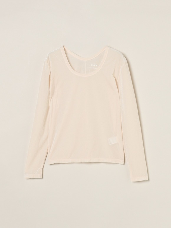 Sheer velour long slv tee