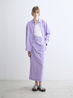 Cotton linen narrow skirt 詳細画像