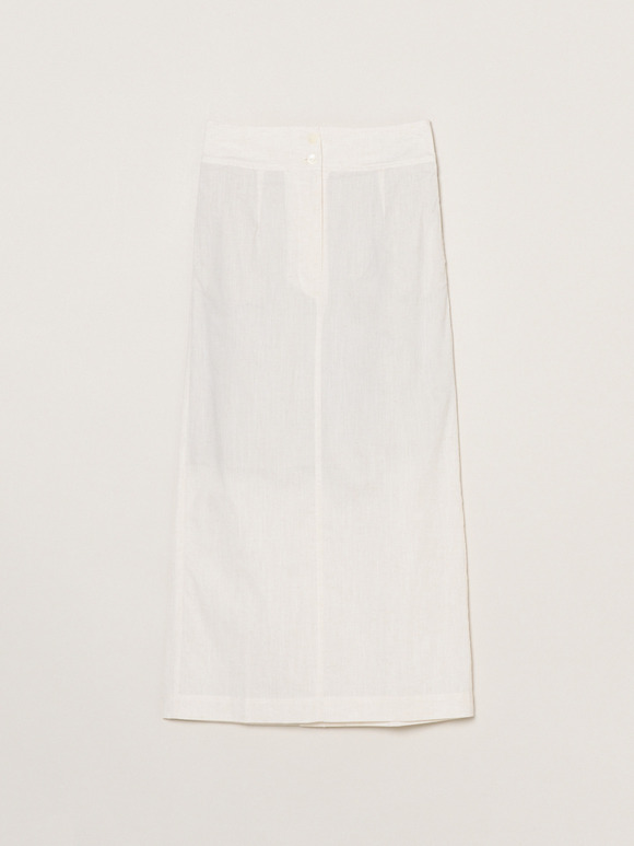 Cotton linen narrow skirt