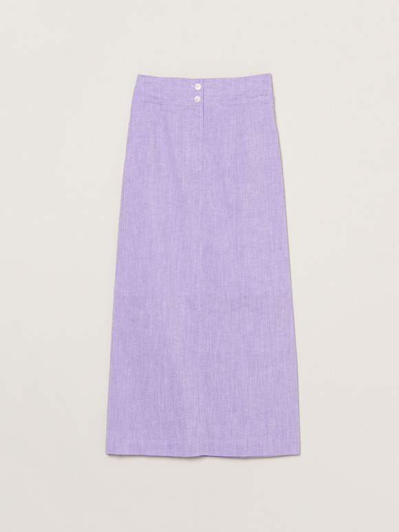 Cotton linen narrow skirt
